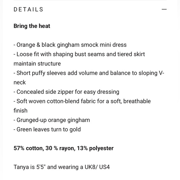 {DISTURBIA} Terra Check Mini Smock Dress US6 - Picture 7 of 13